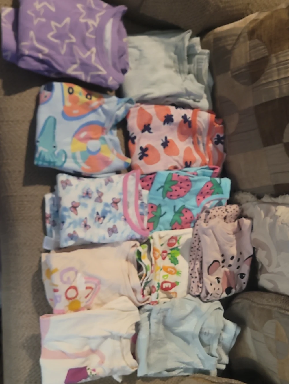 Carter's Girls' Assorted Pajama Tops and Bodysuits - Purple, Pink, Blue, White